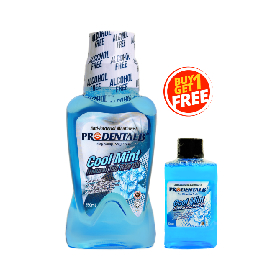 Buy ProdentalB Cool Mint Mouthwash - 250ml and Free ProdentalB Cool Mint Mouthwash - 100ml